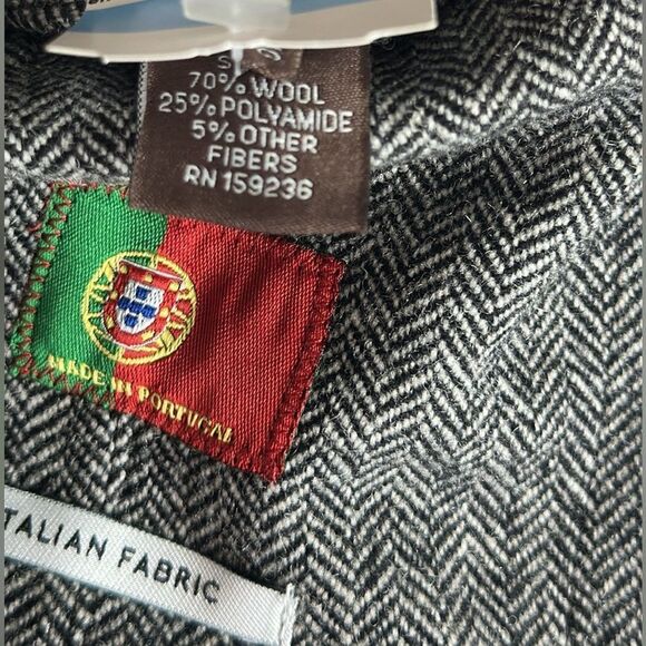 NWT J.McLaughlin McCown Wool Sport Coat Blazer Gray Herringbone Unlined size 40 - Picture 13 of 14